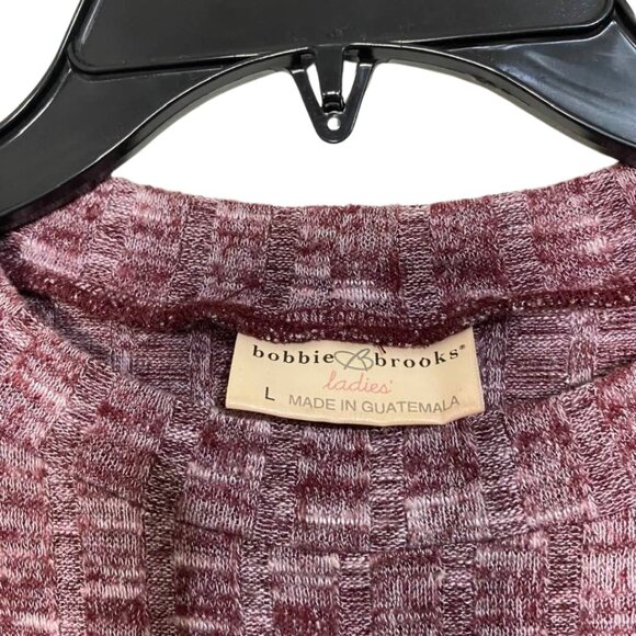 Bobbie Brooks A-Line Knit Dress Long Sleeve Textured Pattern Knee Length Dress - Picture 10 of 12